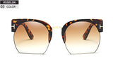 Semi-Rimless Sunglasses Women