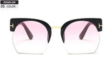 Semi-Rimless Sunglasses Women