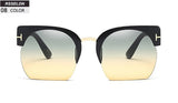 Semi-Rimless Sunglasses Women