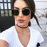 Hexagon Black Sunglasses Women