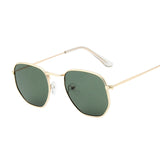Hexagon Black Sunglasses Women