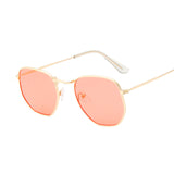 Hexagon Black Sunglasses Women