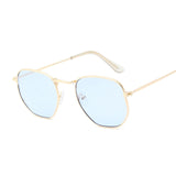 Hexagon Black Sunglasses Women