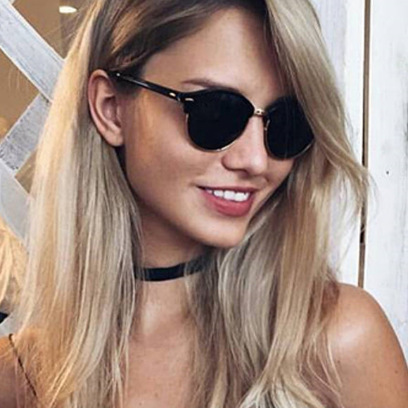 Semi-Rimless Sunglasses Women
