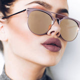 Mirror Rose Gold Sunglasses Women