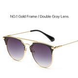 Mirror Rose Gold Sunglasses Women