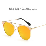 Mirror Rose Gold Sunglasses Women