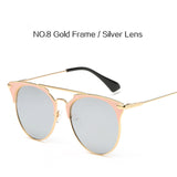 Mirror Rose Gold Sunglasses Women