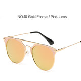 Mirror Rose Gold Sunglasses Women