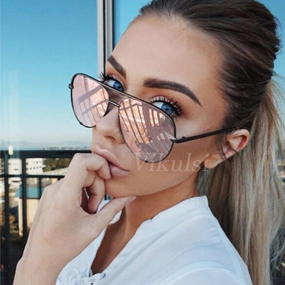 Oversized Pilot Sun Glasses For Women