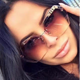 Vintage Rimless Sunglasses Women