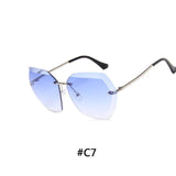 Vintage Rimless Sunglasses Women
