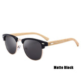 Bamboo Wood Frame Sunglasses Men